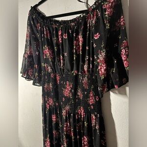 Premier Black and Pink Floral Dress